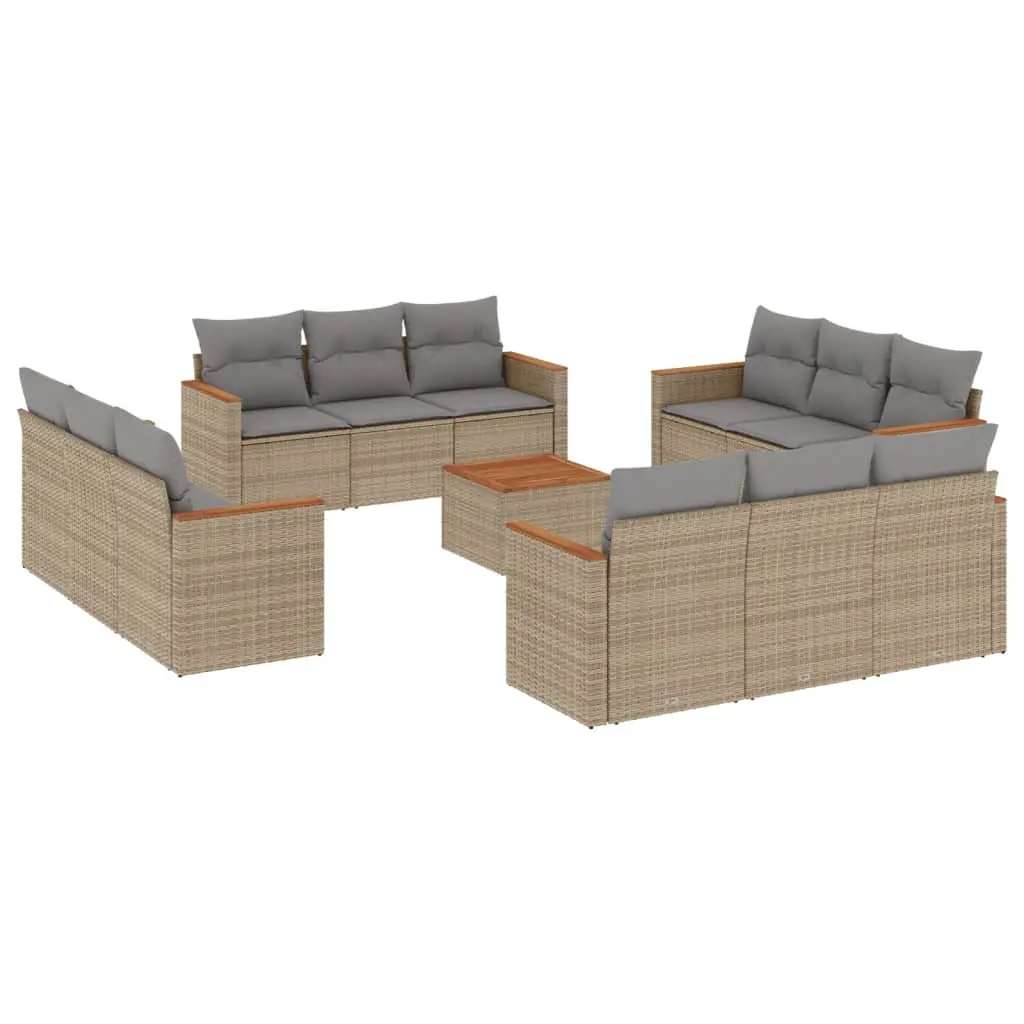 Outdoor Garden Sofa Set Modular 13 Piece Beige
