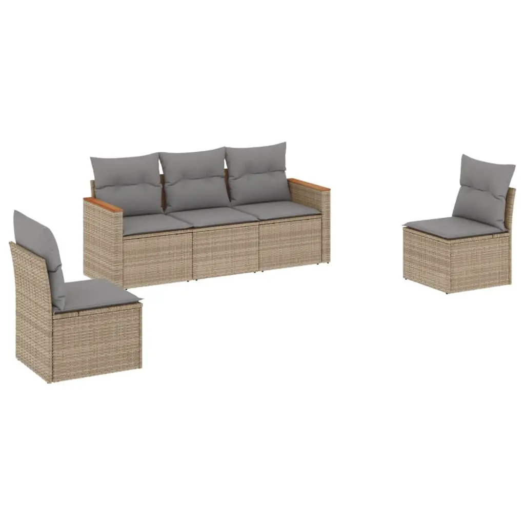 5-Piece Outdoor Sofa Set in Beige