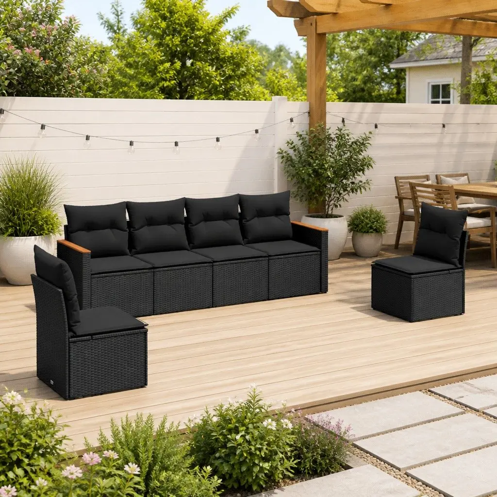6 Piece Garden Sofa Set