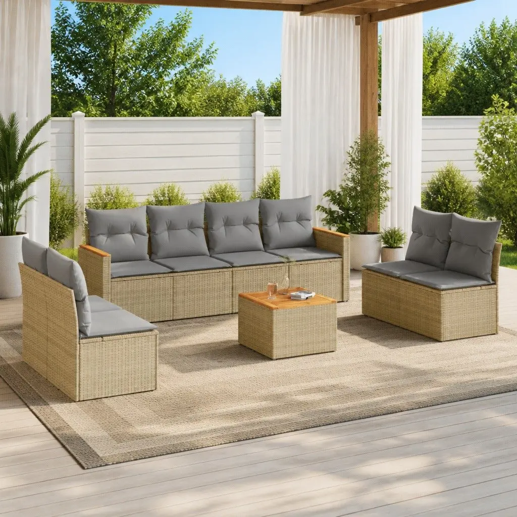 9 Piece Garden Sofa Set for Outdoor Fun