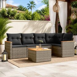 Your Perfect 6-Piece Grey Garden Sofa Set Awaits