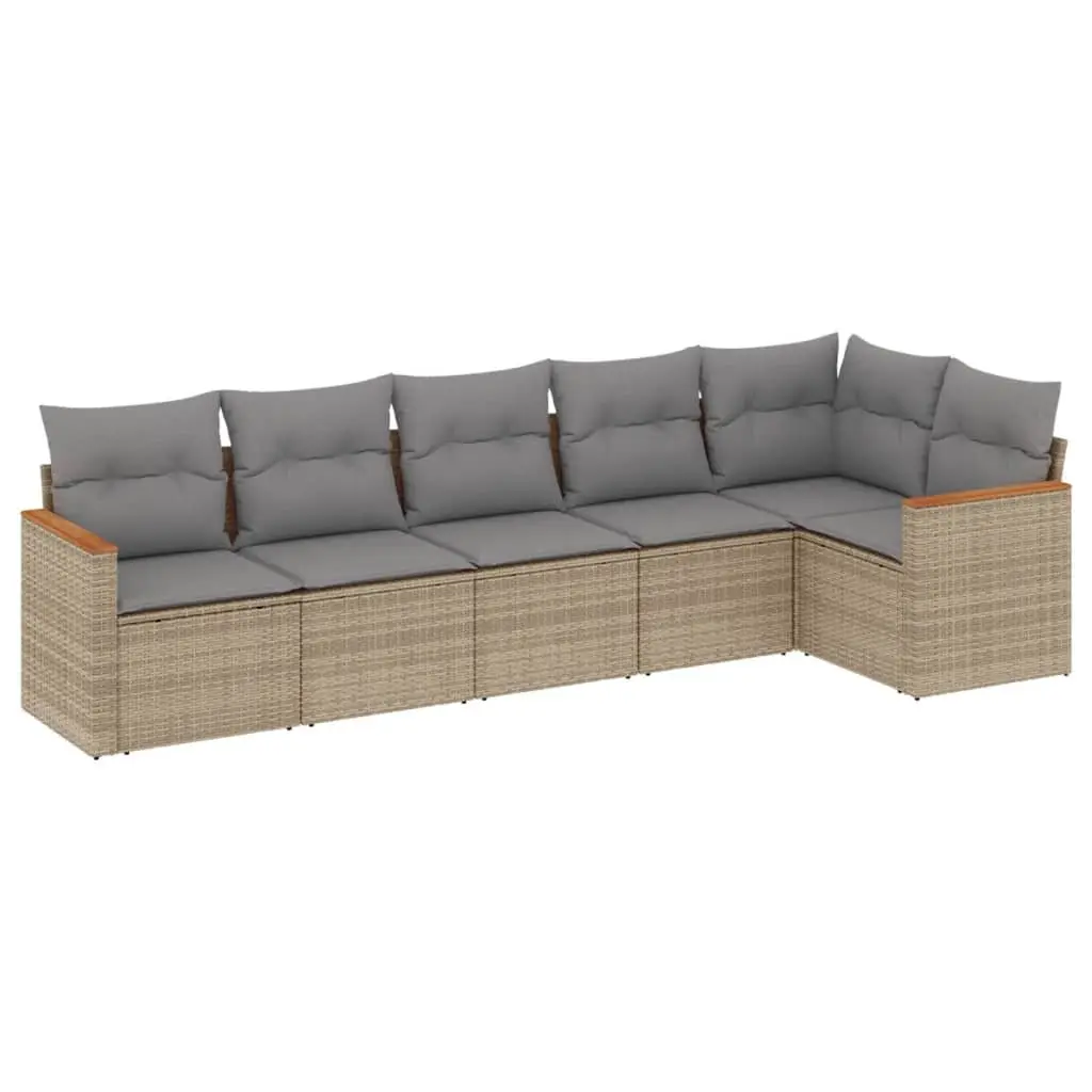 6 Piece Garden Sofa Set