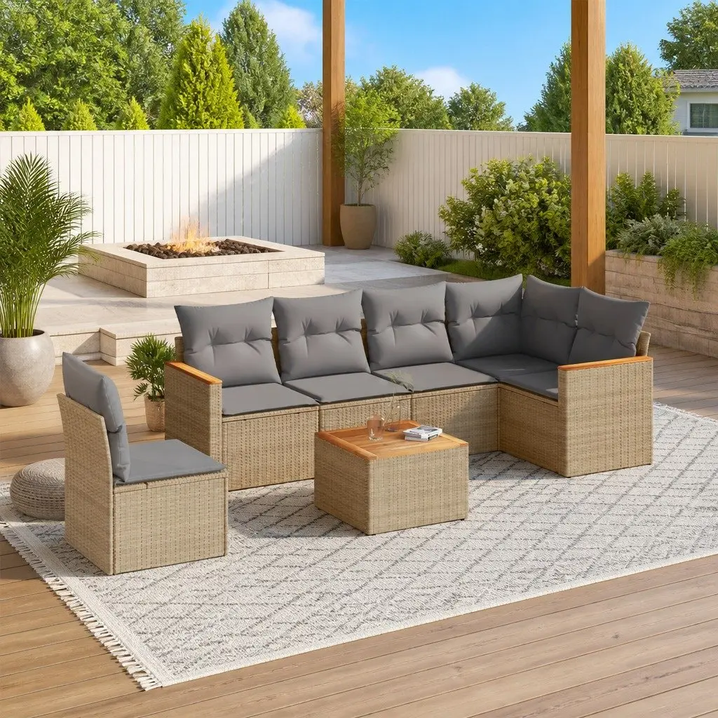 7 Piece Garden Sofa Set