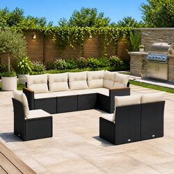 Your Ideal 8-Piece Garden Sofa Set in Black
