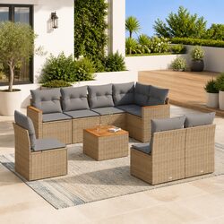 Friendly 9-Piece Garden Sofa Set for Your Outdoor Space
