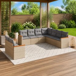 Friendly 9-Piece Garden Sofa Set - Modular and Versatile