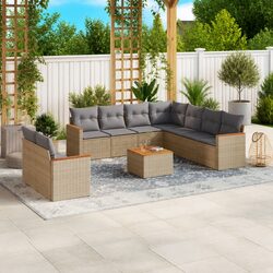 Your Ideal 10-Piece Outdoor Garden Sofa Set in Beige