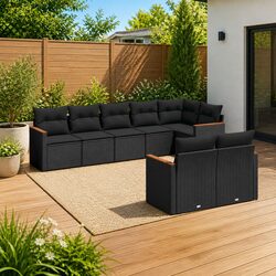 Create Comfort with This 8 Piece Modular Sofa Set for Your Patio