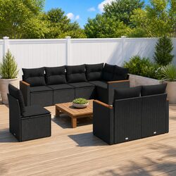Your Friendly 8 Piece Garden Sofa Set for Outdoor Enjoyment