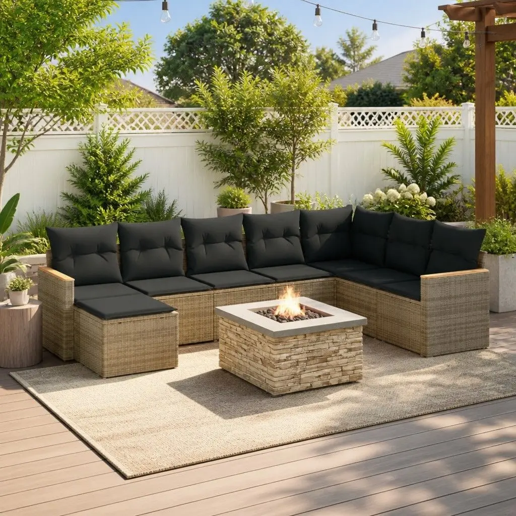 9 Piece Garden Sofa Set