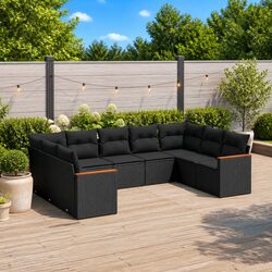 Friendly 9-Piece Modular Sofa Set for Your Outdoor Space