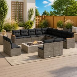 Friendly 13-Piece Modular Garden Sofa Set for You