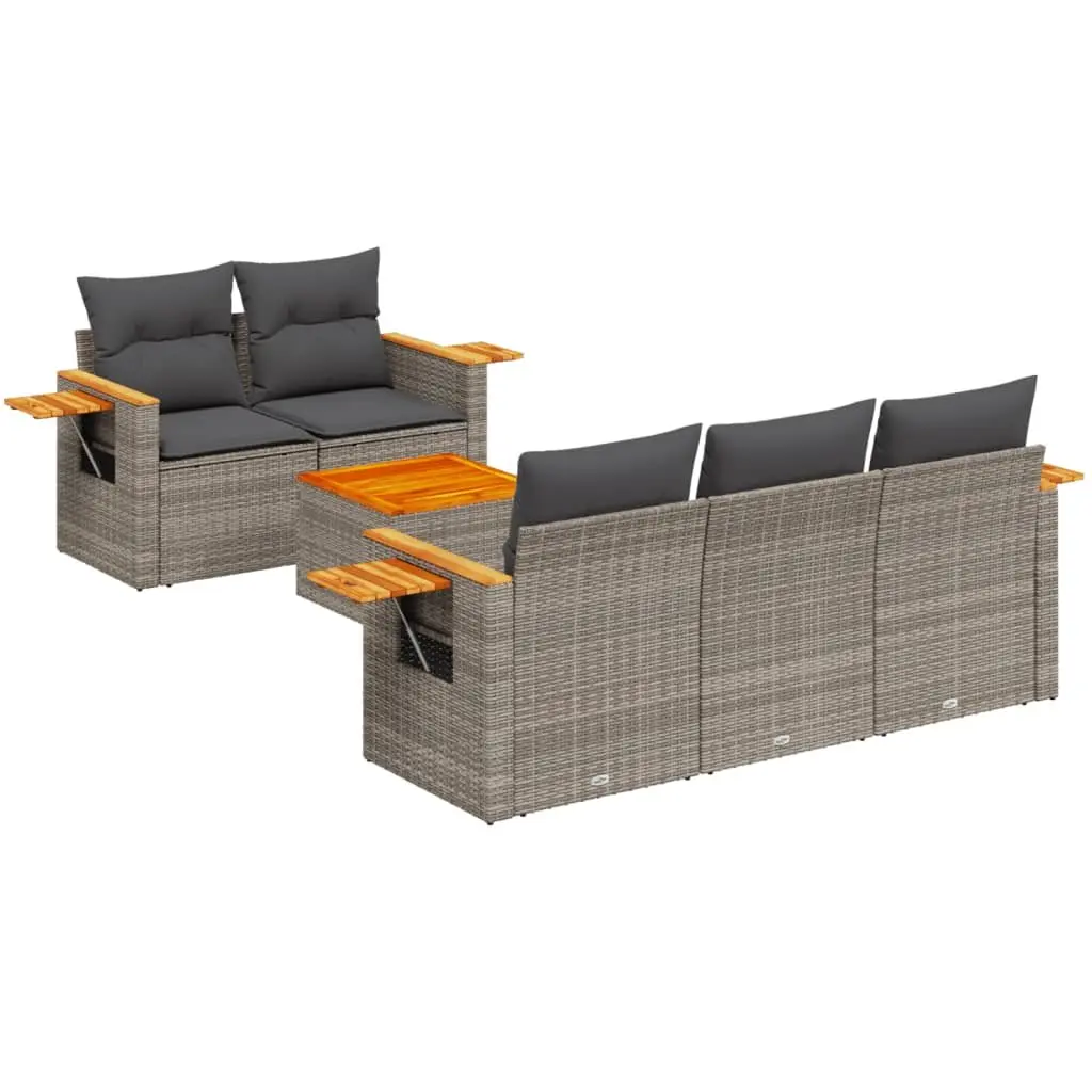 Garden Sofa Set 6 Piece Outdoor Furniture Patio Lounge with Cushions Storage