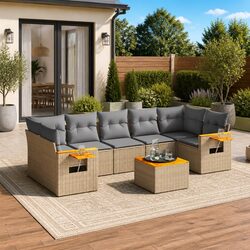 Friendly and Inviting 8-Piece Outdoor Sofa Set