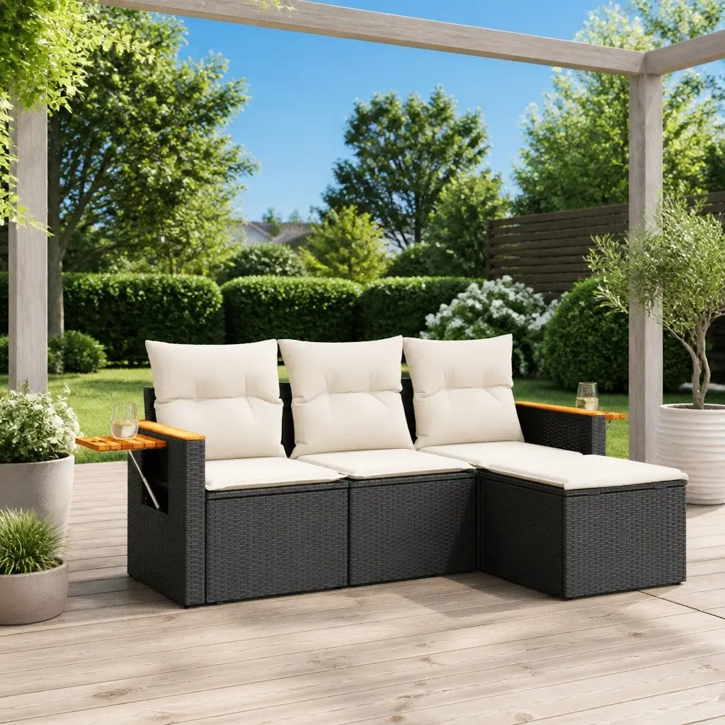 4-Piece Garden Sofa Set for Relaxing Outdoors