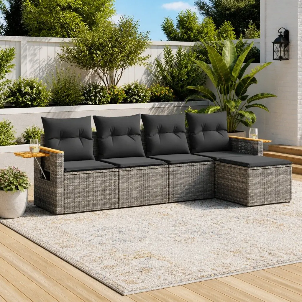 Outdoor Space with a 5 Piece Sofa Set
