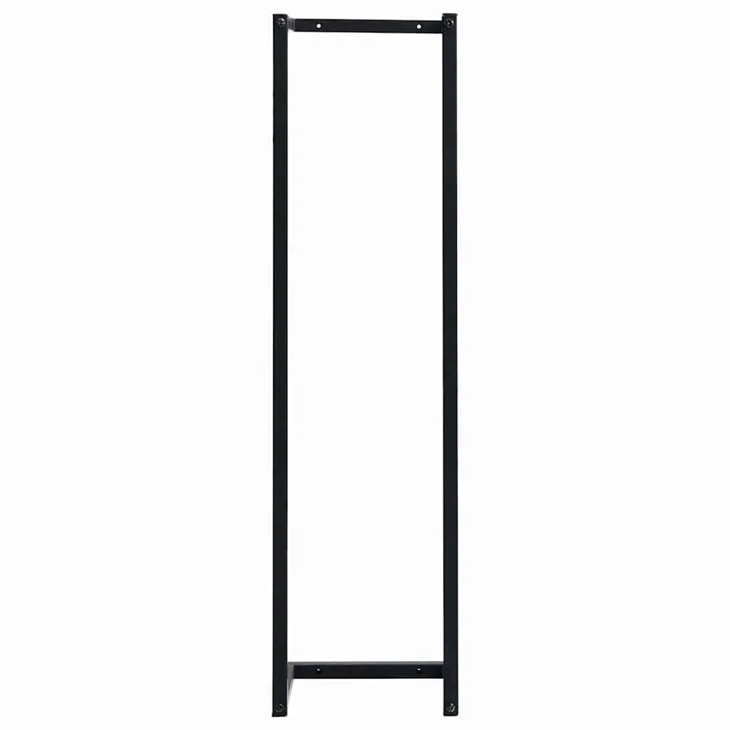 Iron Towel Rack Wall Mount Black Bathroom Organizer 25 x 20 x 95 cm