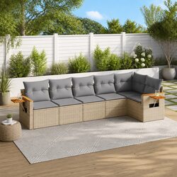 Friendly and Functional 6-Piece Garden Sofa Set