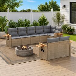 Your Perfect Outdoor Companion: Beige 8-Piece Sofa Set