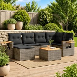Your 7 Piece Grey Garden Sofa Set Awaits!