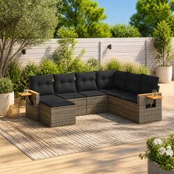 Your Outdoor Retreat: 7-Piece Modular Garden Sofa Set