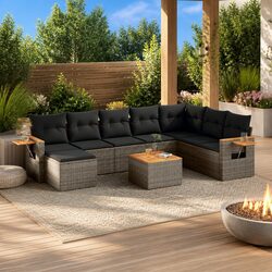 Your Cozy Outdoor Haven: 9-Piece Sofa Set