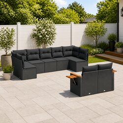Friendly 9 Piece Garden Sofa Set with Cushions