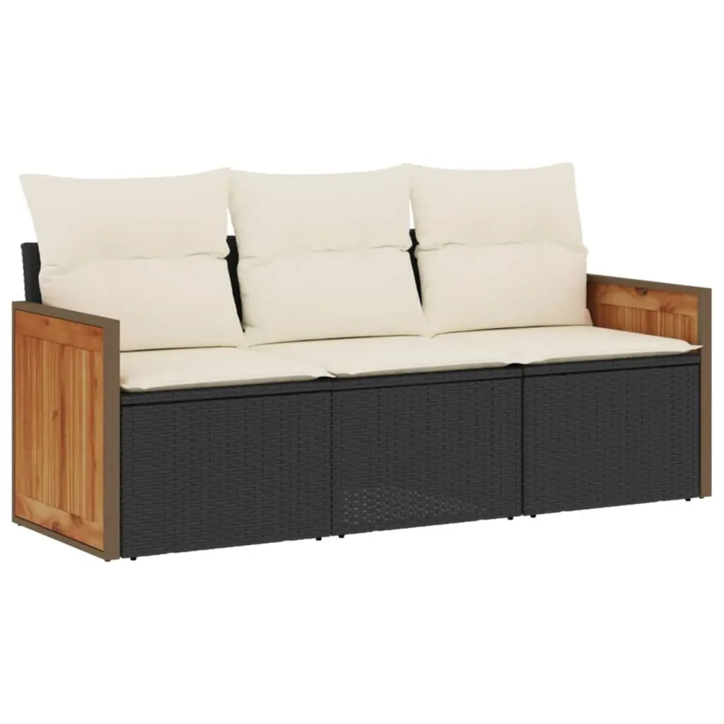 Garden Sofa Set 3 Piece Outdoor Furniture Poly Rattan Modular Patio Lounge with