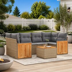 7 Piece Garden Sofa Set for Your Outdoor Space