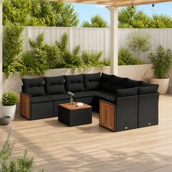 Friendly 9-Piece Outdoor Garden Sofa Set for Your Space