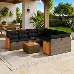 Make Your Patio Cozy with This 9-Piece Garden Sofa Set