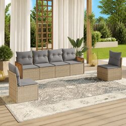 6-Piece Outdoor Sofa Set in Beige – Perfect for You