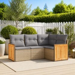 A Friendly 4-Piece Modular Sofa Set for Your Patio