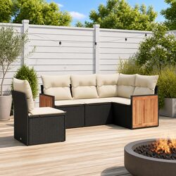 Friendly and Functional 5-Piece Garden Sofa Set