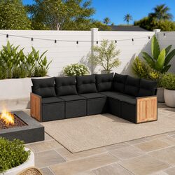 Friendly and Versatile 6-Piece Garden Sofa Set
