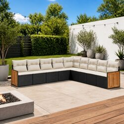 Friendly 9-Piece Outdoor Sofa Set for Your Backyard