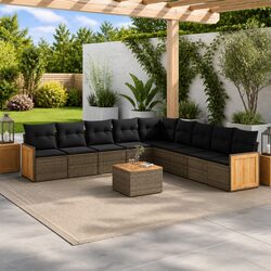 Bring Home Comfort with Our 10-Piece Grey Sofa Set