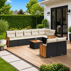 Create a Cozy Outdoor Area with Our 9-Piece Sofa Set