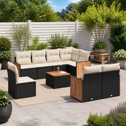 Garden Sofa Set 9 Piece Outdoor Furniture Patio Rattan Modular Lounge with