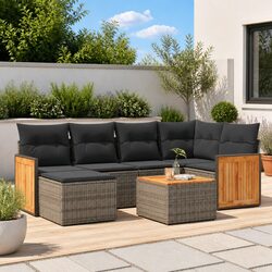 Versatile 7 Piece Garden Sofa Set with Storage