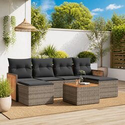 Your Friendly 7 Piece Grey Garden Sofa Set