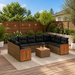 Create Your Perfect Space with a 10-Piece Garden Sofa Set