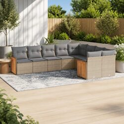 Friendly 9 Piece Modular Garden Sofa Set for Relaxing
