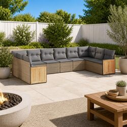 Your Friendly 10-Piece Outdoor Sofa Set Awaits
