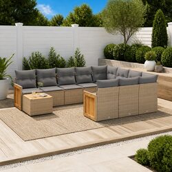 Friendly 11-Piece Sofa Set for Your Outdoor Enjoyment