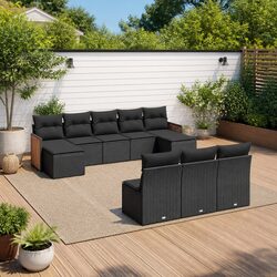 Relax Outdoors with Our 10-Piece Garden Sofa Set