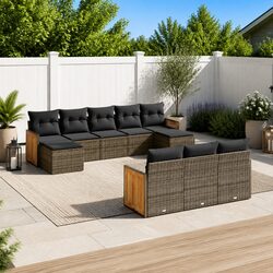 You’ll Love This 10-Piece Grey Garden Sofa Set