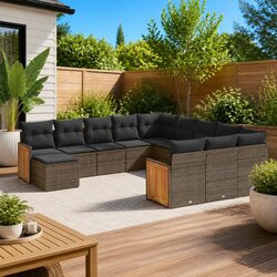 Your New 12-Piece Grey Garden Sofa Set Awaits