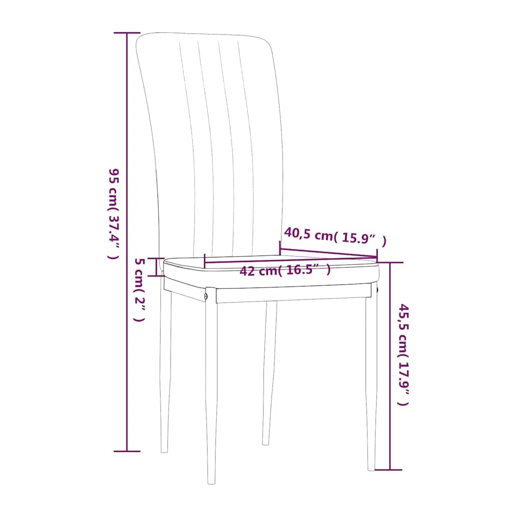 Dining Chairs Grey Velvet Padded Backrest Iron Frame Set of 4