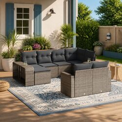 Friendly and Functional 10-Piece Outdoor Sectional Sofa Set